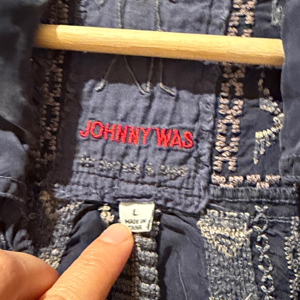Johnny Was Deep Blue Embroidered Blazer size L - Picture 2 of 8